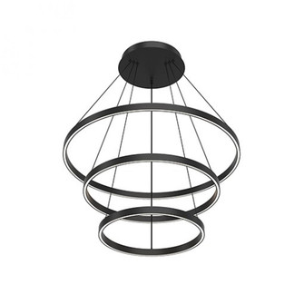 Cerchio 32-in Black LED Chandeliers (461|CH87332-BK)