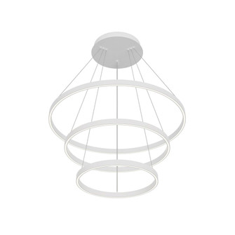 Cerchio 32-in White 3-Tier Dimmable LED Downlight Chandelier (461|CH87332-WH)