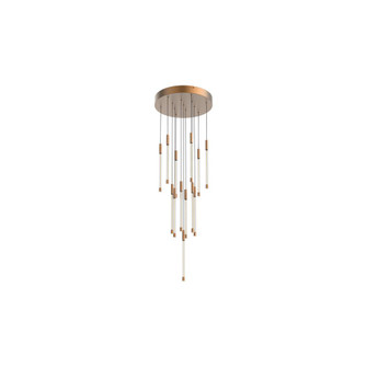 Motif 13-in Brushed Gold 3 Light Dimmable LED Multi Pendant (461|MP75113-BG)