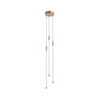 Motif 27-in Brushed Gold LED Multi Pendant (461|MP75227-BG)