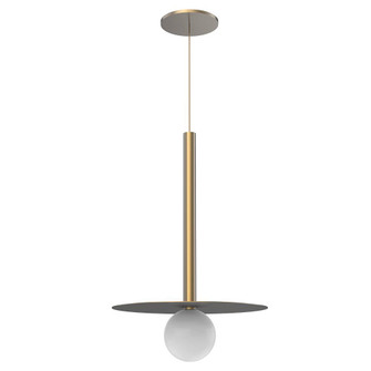 Elixir 19-in Brushed Gold LED Pendant (461|PD15519-BG)