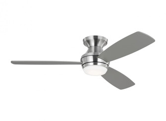 Ikon 52'' Dimmable Integrated LED Indoor Brushed Steel Hugger Ceiling Fan with Light Kit (6|3IKR52BSD)