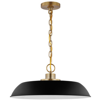 Colony; 1 Light; Medium Pendant; Matte Black with Burnished Brass (81|60/7484)