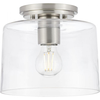 Adley Collection  One-Light Brushed Nickel Clear Glass New Traditional Flush Mount Light (149|P350213-009)