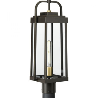 Walcott Collection  One-Light  Antique Bronze with Brasstone Accents Clear Glass Transitional Outdoo (149|P540090-020)