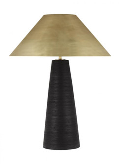 Modern Karam dimmable LED Medium Table Lamp in a Natural Brass/Gold Colored finish (7355|700PRTKRM24BNB-LED930)