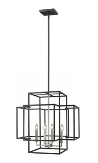 4 Light Chandelier (276|454-22BK-BN)