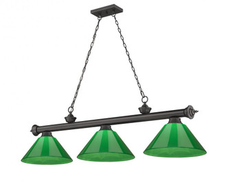 3 Light Billiard (276|2306-3BRZ-PGR)