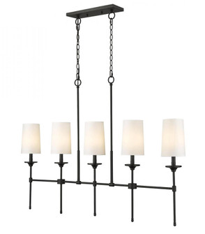 5 Light Linear Chandelier (276|3033-5L-MB)