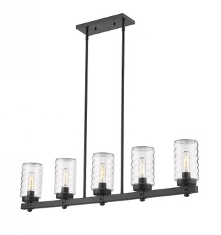 5 Light Outdoor Linear Chandelier (276|588-5L-BK)