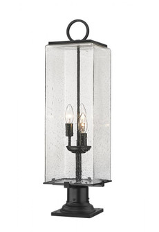 3 Light Outdoor Pier Mounted Fixture (276|592PHBR-533PM-BK)