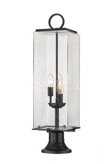 3 Light Outdoor Pier Mounted Fixture (276|592PHBR-553PM-BK)