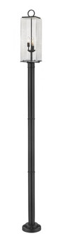 3 Light Outdoor Post Mounted Fixture (276|592PHBR-567P-BK)