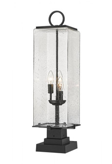 3 Light Outdoor Pier Mounted Fixture (276|592PHBS-SQPM-BK)