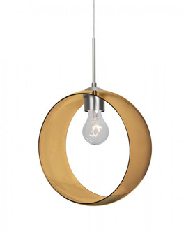 Besa, Plato Cord Pendant, Amber, Satin Nickel Finish, 1x60W Medium Base (127|1JT-PLATOAM-SN-NI)
