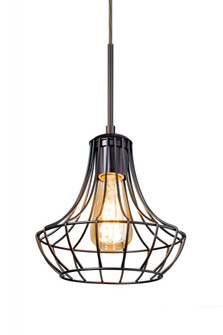 Besa Pendant Spezza 7 Bronze 1x8W LED Filament, 15Ft. Cord (127|1JC-SPEZ07-EDIL-BR-L)