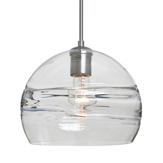 Besa Spirit 10 Pendant, Clear, Satin Nickel Finish, 1x60W Medium Base, 15Ft. Cord (127|1JT-SPIR10CL-SN-L)