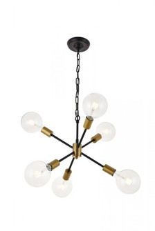 Nolan 6 Light matte black Pendant (758|LD5033D16BRB)