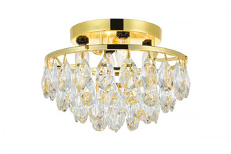 Clara Collection Flush Mount D14in H7in Lt:4 Gold Finish (758|LD9800F14G(872))