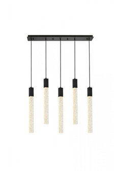 Weston 5 lights pendant in black (758|2066S36BK)