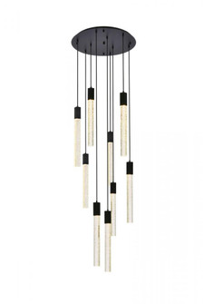 Weston 9 lights pendant in black (758|2067D24BK)