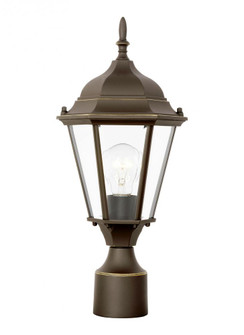 Bakersville traditional 1-light outdoor exterior post lantern in antique bronze finish with clear be (38|82938-71)