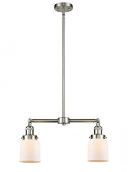 Bell - 2 Light - 21 inch - Brushed Satin Nickel - Stem Hung - Adjustable Island Light (3442|209-SN-G51-LED)
