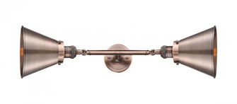 Appalachian - 2 Light - 8 inch - Antique Copper - Adjustable Bath Vanity Light (3442|208L-AC-M13-AC-LED)