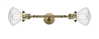 Olean - 2 Light - 7 inch - Antique Brass - Adjustable Bath Vanity Light (3442|208L-AB-G324-LED)