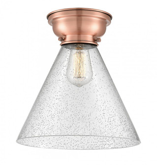 Cone - 1 Light - 12 inch - Antique Copper - Flush Mount (3442|623-1F-AC-G44-L-LED)