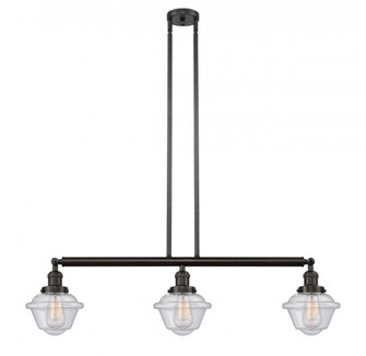 Oxford - 3 Light - 40 inch - Oil Rubbed Bronze - Stem Hung - Adjustable Island Light (3442|213-OB-G534-LED)