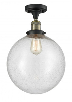 Beacon - 1 Light - 12 inch - Black Antique Brass - Semi-Flush Mount (3442|517-1CH-BAB-G204-12-LED)