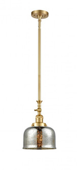 Bell - 1 Light - 8 inch - Satin Gold - Stem Hung - Adjustable Mini Pendant (3442|206-SG-G78)