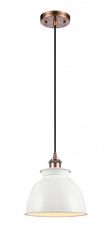 Adirondack - 1 Light - 8 inch - Antique Copper - Cord hung - Mini Pendant (3442|516-1P-AC-M14-W)