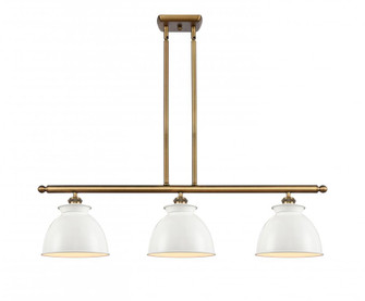 Adirondack - 3 Light - 36 inch - Brushed Brass - Stem hung - Island Light (3442|516-3I-BB-M14-W)