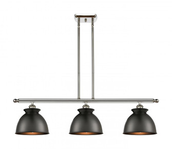 Adirondack - 3 Light - 36 inch - Polished Nickel - Stem hung - Island Light (3442|516-3I-PN-M14-BK-LED)