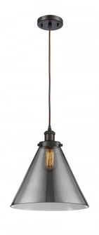 Cone - 1 Light - 12 inch - Oil Rubbed Bronze - Cord hung - Mini Pendant (3442|916-1P-OB-G43-L-LED)