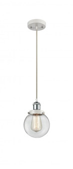 Beacon - 1 Light - 6 inch - White Polished Chrome - Cord hung - Mini Pendant (3442|916-1P-WPC-G202-6)