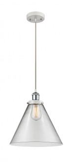 Cone - 1 Light - 12 inch - White Polished Chrome - Cord hung - Mini Pendant (3442|916-1P-WPC-G42-L)