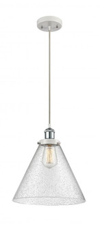 Cone - 1 Light - 12 inch - White Polished Chrome - Cord hung - Mini Pendant (3442|916-1P-WPC-G44-L-LED)