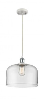 Bell - 1 Light - 12 inch - White Polished Chrome - Cord hung - Mini Pendant (3442|916-1P-WPC-G72-L-LED)