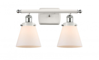 Cone - 2 Light - 16 inch - White Polished Chrome - Bath Vanity Light (3442|916-2W-WPC-G61-LED)