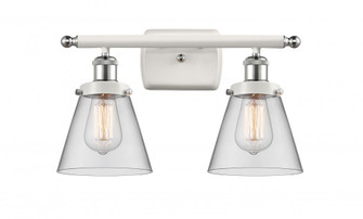 Cone - 2 Light - 16 inch - White Polished Chrome - Bath Vanity Light (3442|916-2W-WPC-G62-LED)