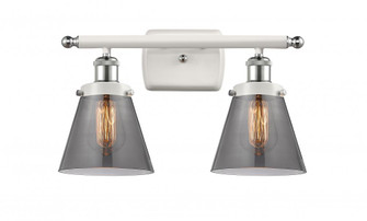 Cone - 2 Light - 16 inch - White Polished Chrome - Bath Vanity Light (3442|916-2W-WPC-G63-LED)
