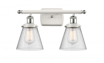 Cone - 2 Light - 16 inch - White Polished Chrome - Bath Vanity Light (3442|916-2W-WPC-G64-LED)