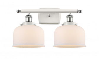 Bell - 2 Light - 18 inch - White Polished Chrome - Bath Vanity Light (3442|916-2W-WPC-G71-LED)