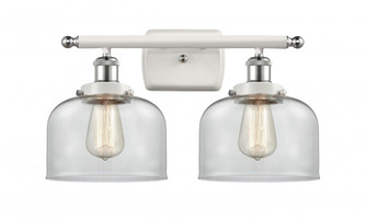 Bell - 2 Light - 18 inch - White Polished Chrome - Bath Vanity Light (3442|916-2W-WPC-G72)