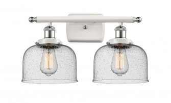 Bell - 2 Light - 18 inch - White Polished Chrome - Bath Vanity Light (3442|916-2W-WPC-G74-LED)