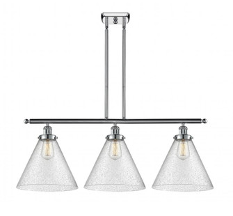 Cone - 3 Light - 36 inch - Polished Chrome - Stem Hung - Island Light (3442|916-3I-PC-G44-L)