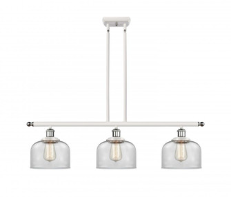 Bell - 3 Light - 36 inch - White Polished Chrome - Stem Hung - Island Light (3442|916-3I-WPC-G72)